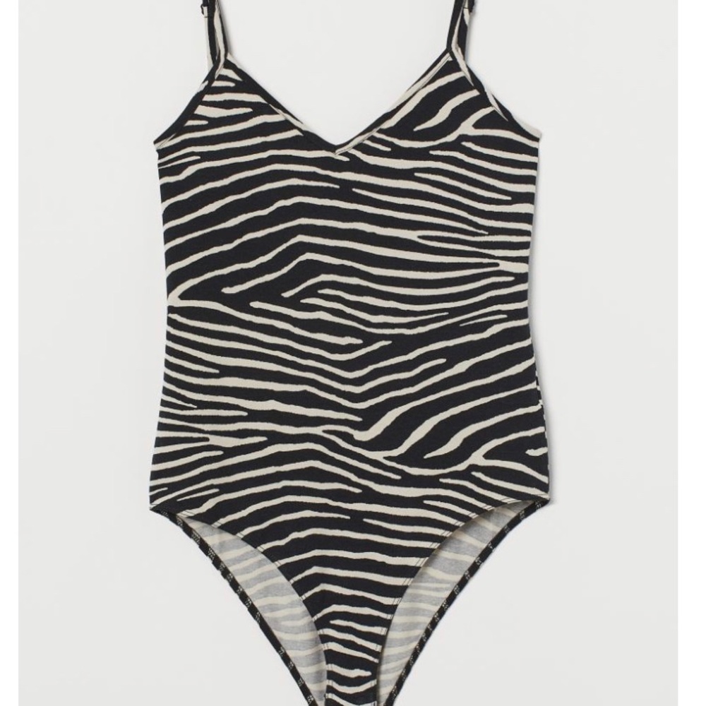 H&M Jersey Zebra Print Bodysuit